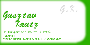 gusztav kautz business card