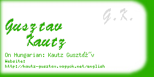 gusztav kautz business card